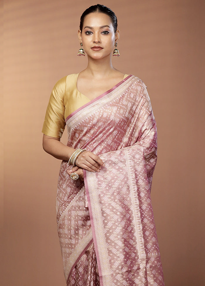 Purple Tissue Silk Saree With Blouse Piece