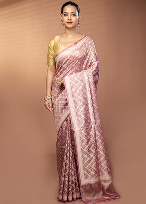 Purple Tissue Silk Saree With Blouse Piece