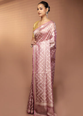 Purple Tissue Silk Saree With Blouse Piece