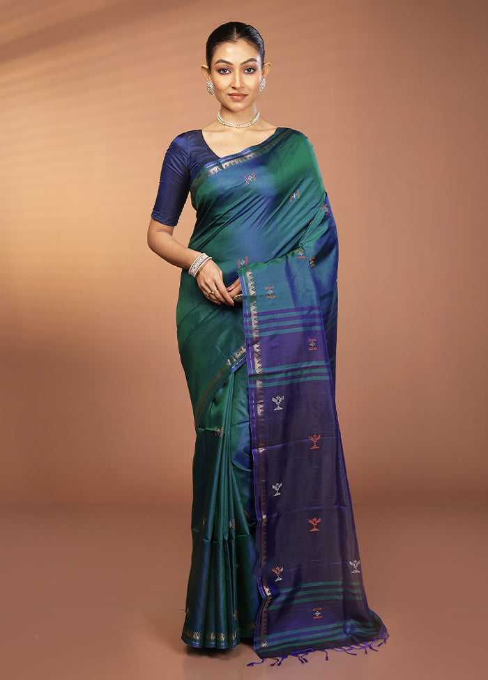 Pink Kalakshetra Pure Silk Saree With Blouse Piece