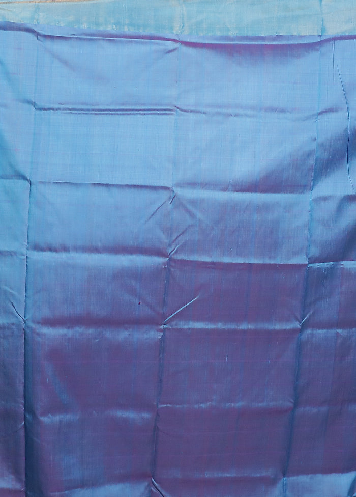 Red Kalakshetra Silk Saree With Blouse Piece