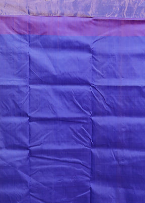 Purple Kalakshetra Silk Saree With Blouse Piece