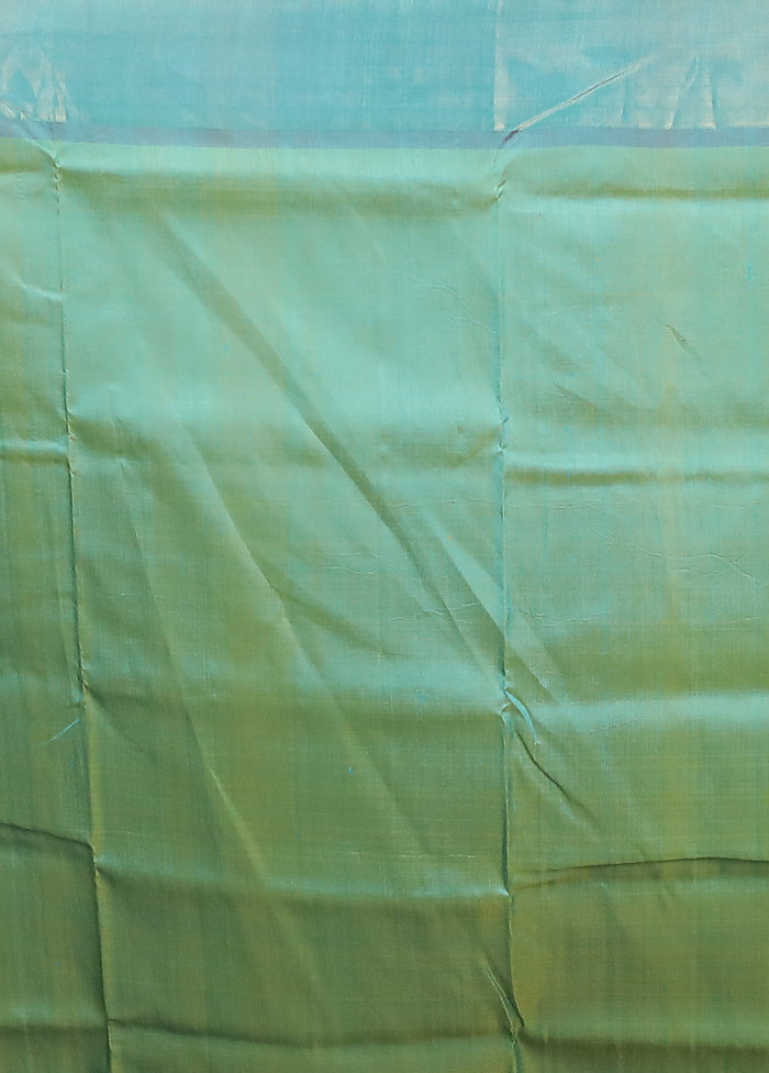 Yellow Kalakshetra Silk Saree With Blouse Piece
