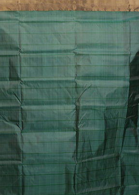 Green Kalakshetra Silk Saree With Blouse Piece