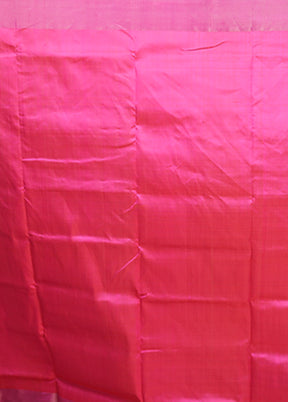 Maroon Kalakshetra Silk Saree With Blouse Piece