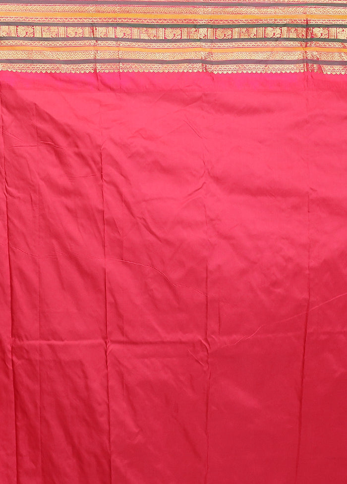 Blue Kanjivaram Silk Saree With Blouse Piece