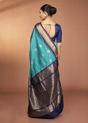 Green Kanjivaram Silk Saree With Blouse Piece