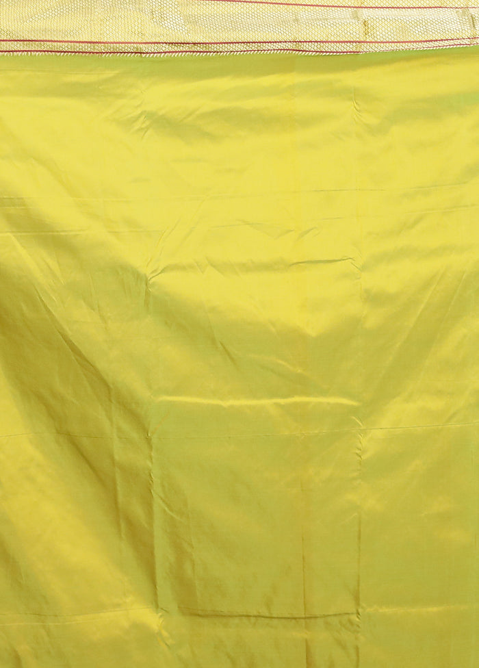 Green Kanjivaram Silk Saree With Blouse Piece