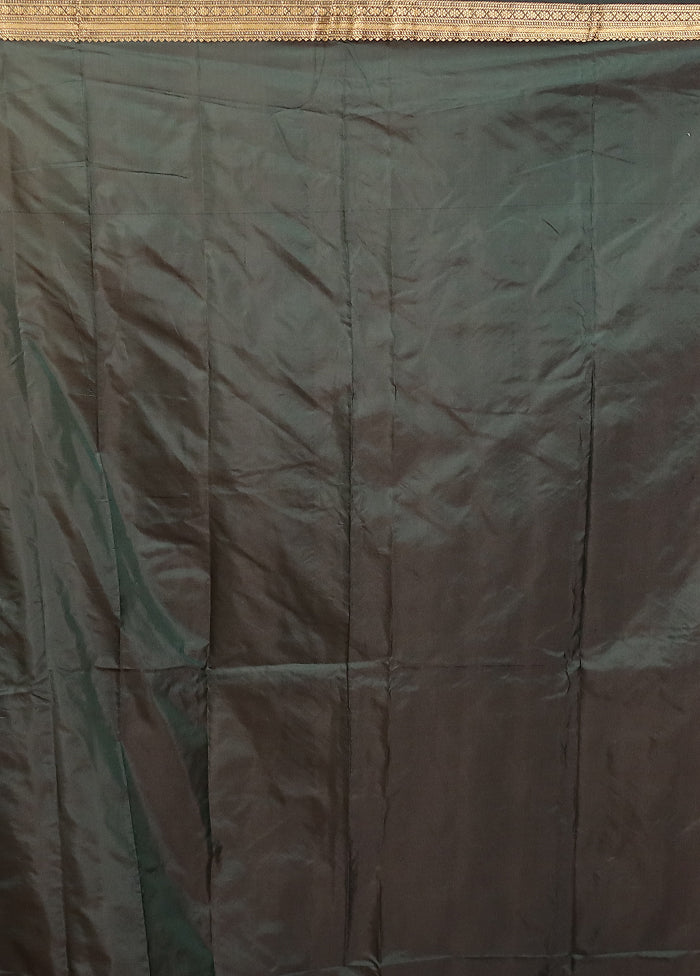 Green Kanjivaram Silk Saree With Blouse Piece