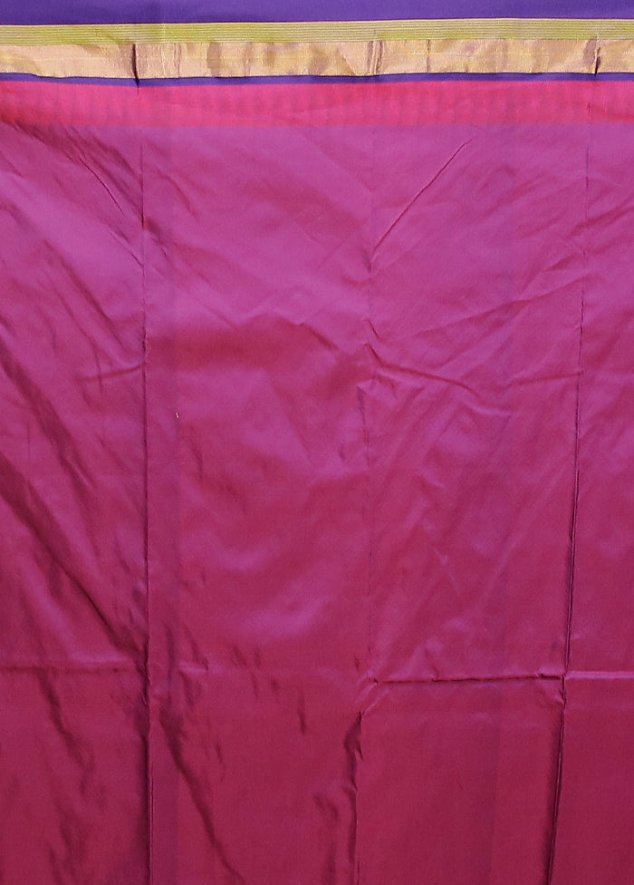 Pink Kanjivaram Silk Saree With Blouse Piece