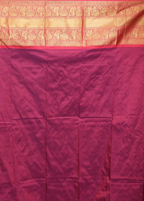 Grey Handloom Kanjivaram Pure Silk Saree With Blouse Piece