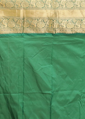 Purple Handloom Kanjivaram Pure Silk Saree With Blouse Piece