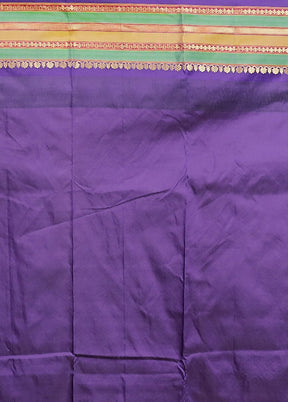 Green Handloom Kanjivaram Pure Silk Saree With Blouse Piece