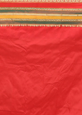 Green Handloom Kanjivaram Pure Silk Saree With Blouse Piece