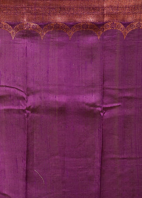 Pink Tussar Pure Silk Saree With Blouse Piece