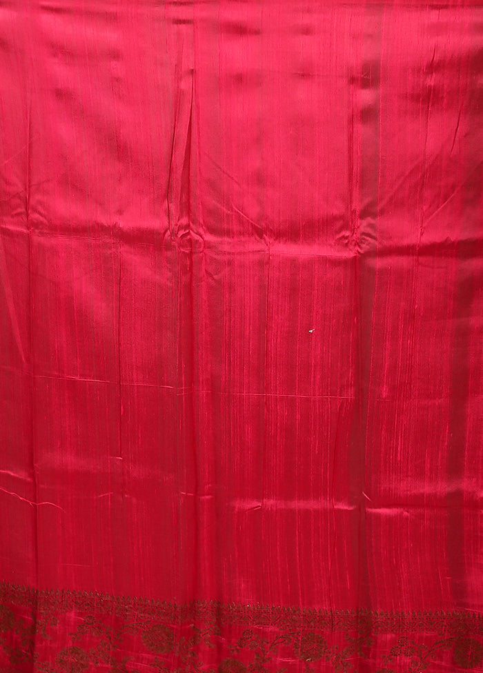 Green Tussar Pure Silk Saree With Blouse Piece