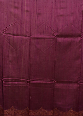 Red Tussar Pure Silk Saree With Blouse Piece