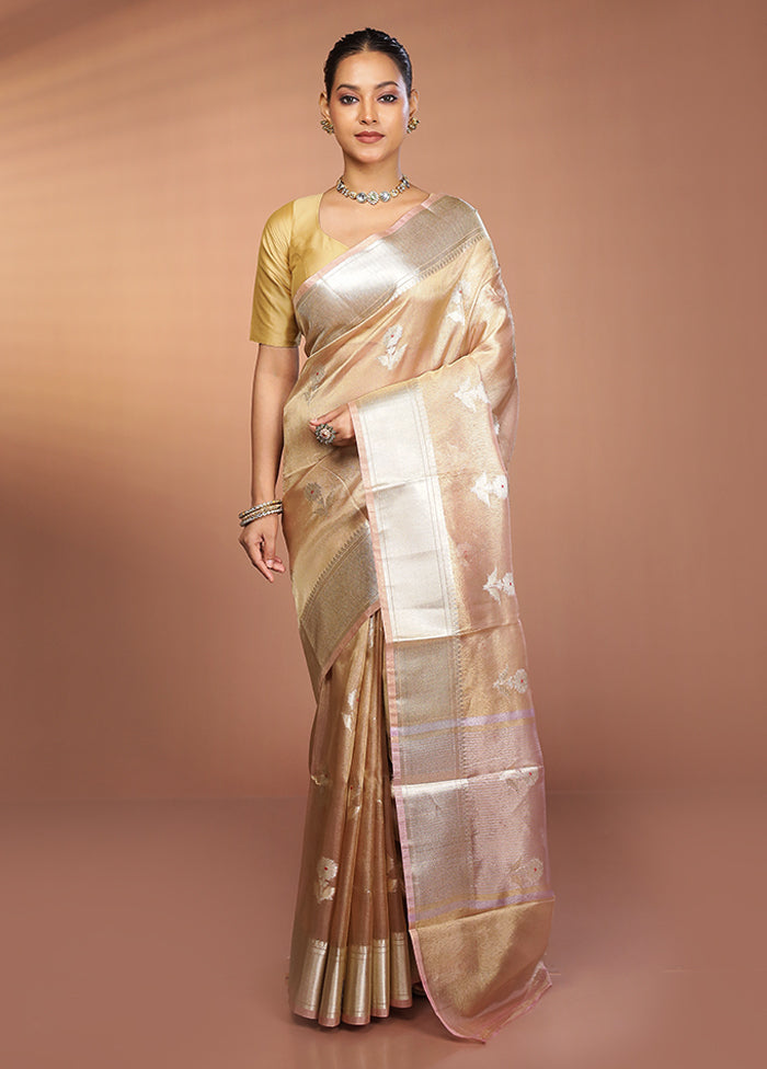 Gold Tissue Silk Saree With Blouse Piece