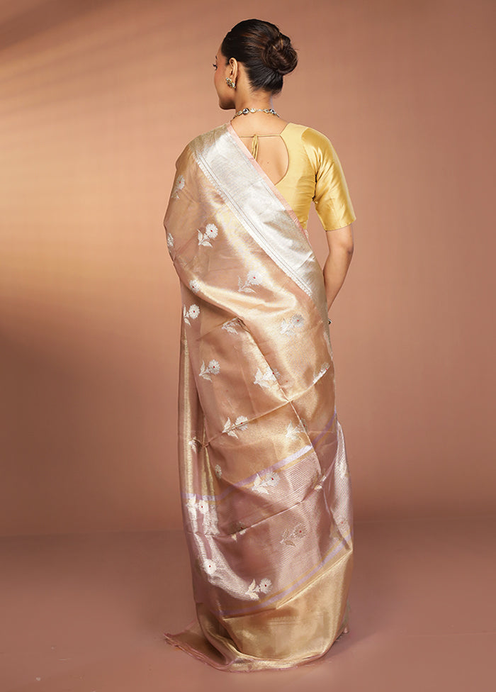 Gold Tissue Silk Saree With Blouse Piece