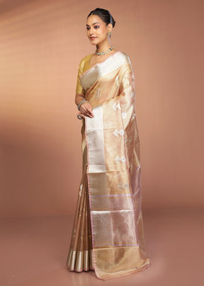 Gold Tissue Silk Saree With Blouse Piece