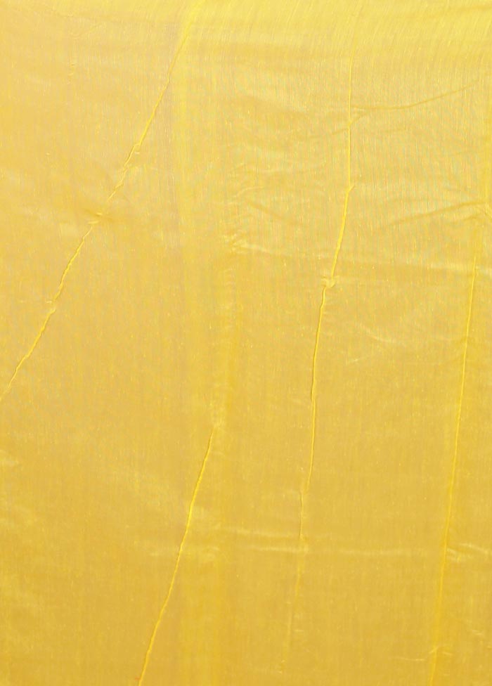 Yellow Tant Jamdani Saree Without Blouse Piece