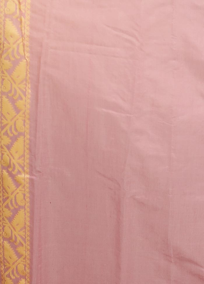 Purple Tant Jamdani Saree Without Blouse Piece