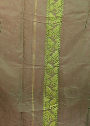 Green Tant Jamdani Saree Without Blouse Piece