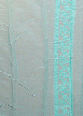 Green Tant Jamdani Saree Without Blouse Piece