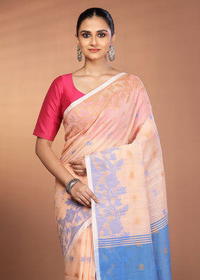 Pink Matka Silk Saree With Blouse Piece