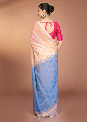 Pink Matka Silk Saree With Blouse Piece