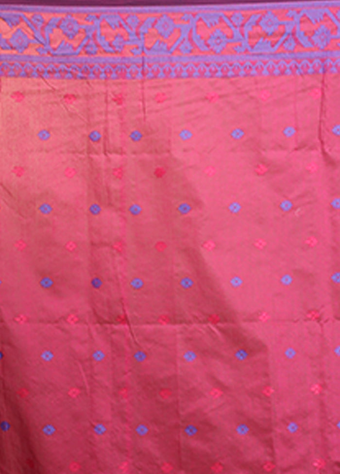 Blue Matka Silk Saree With Blouse Piece