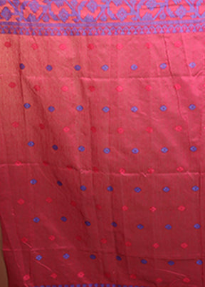 Grey Matka Silk Saree With Blouse Piece