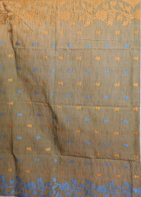 Blue Matka Silk Saree With Blouse Piece