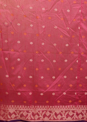 Blue Matka Silk Saree With Blouse Piece