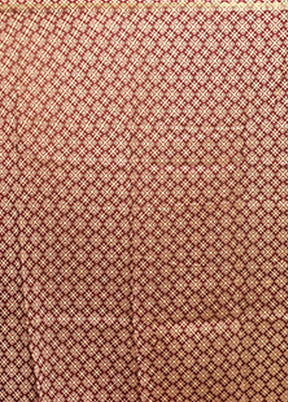 Maroon Chanderi Silk Saree With Blouse Piece