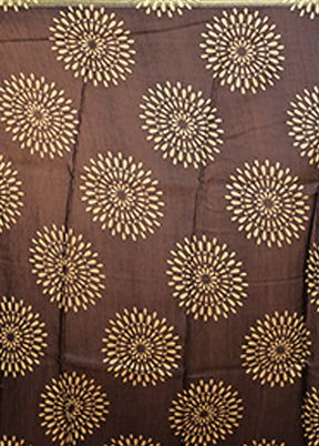 Black Chanderi Silk Saree With Blouse Piece