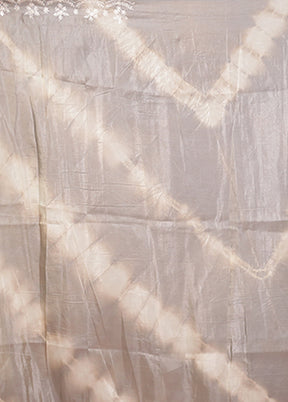 Cream Tissue Silk Saree With Blouse Piece