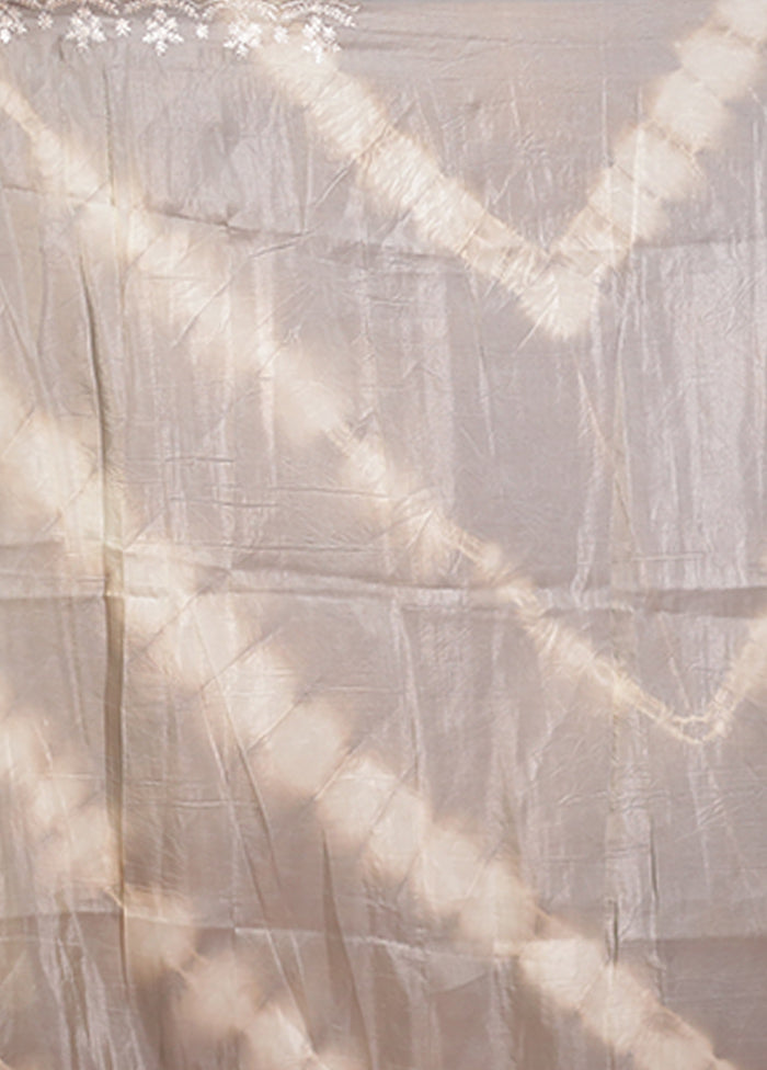 Cream Tissue Silk Saree With Blouse Piece