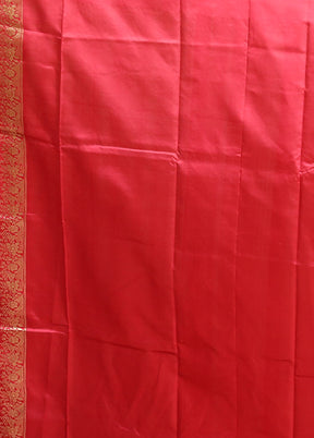Pink Handloom Katan Pure Silk Saree With Blouse Piece