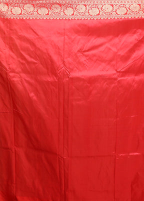 Purple Handloom Katan Pure Silk Saree With Blouse Piece