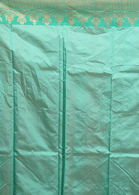 Yellow Handloom Katan Pure Silk Saree With Blouse Piece