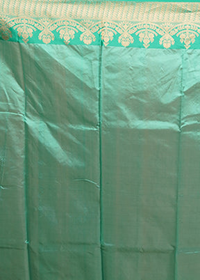 Purple Handloom Katan Pure Silk Saree With Blouse Piece