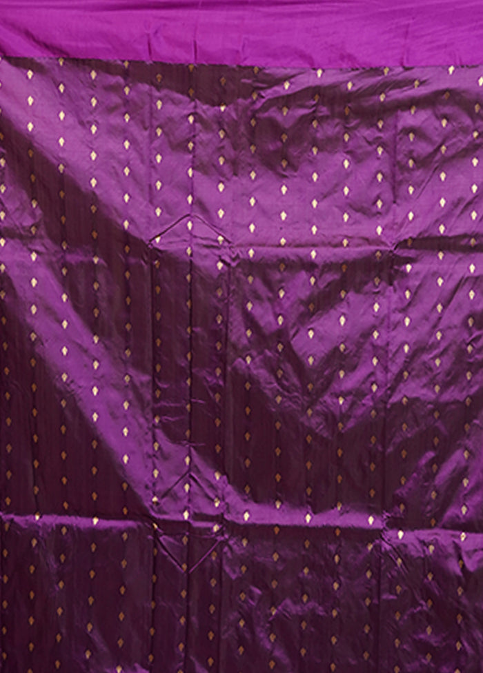 Blue Handloom Katan Pure Silk Saree With Blouse Piece