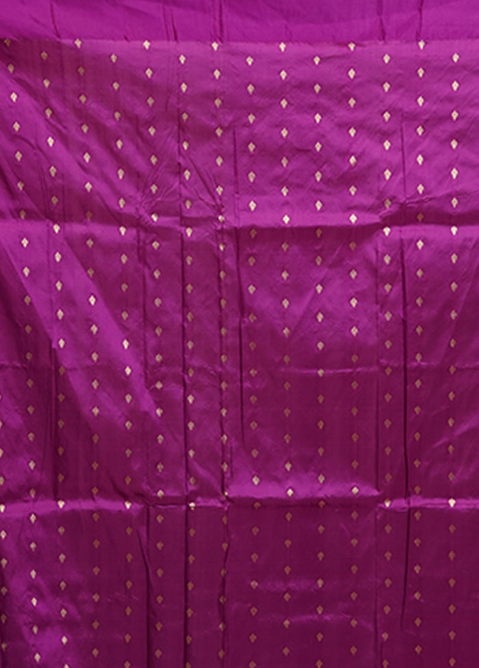 Pink Handloom Katan Pure Silk Saree With Blouse Piece