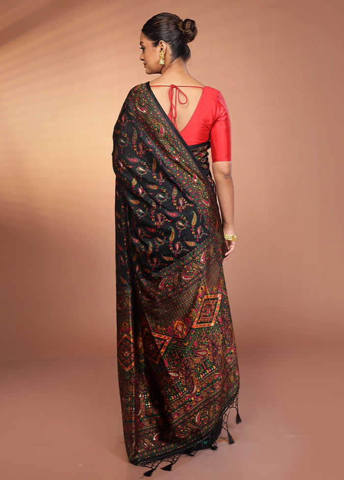 Purple Dupion Silk Saree With Blouse Piece