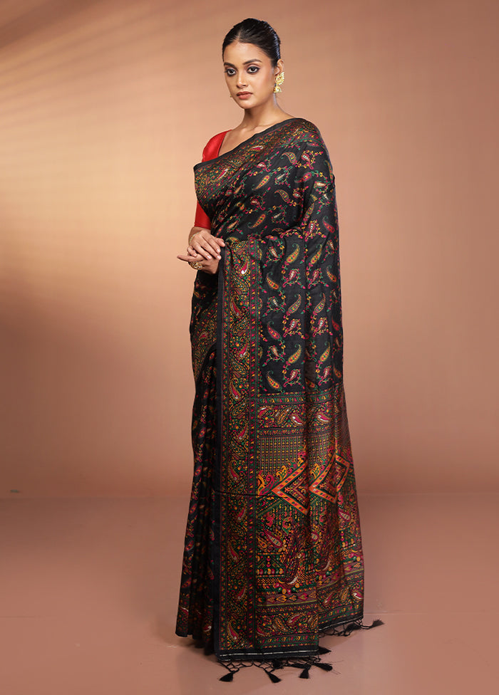 Purple Dupion Silk Saree With Blouse Piece