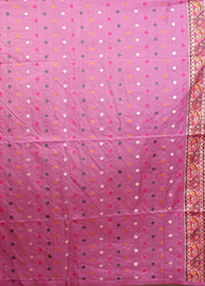 Purple Dupion Silk Saree With Blouse Piece