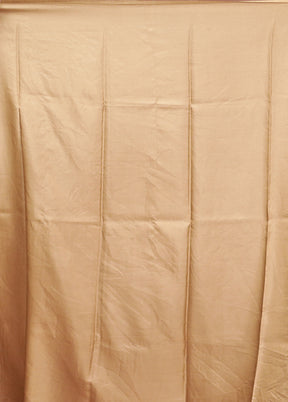 Cream Handloom Printed Pure Silk Saree Without Blouse Piece