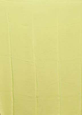 Green Handloom Chiffon Pure Silk Saree With Blouse Piece