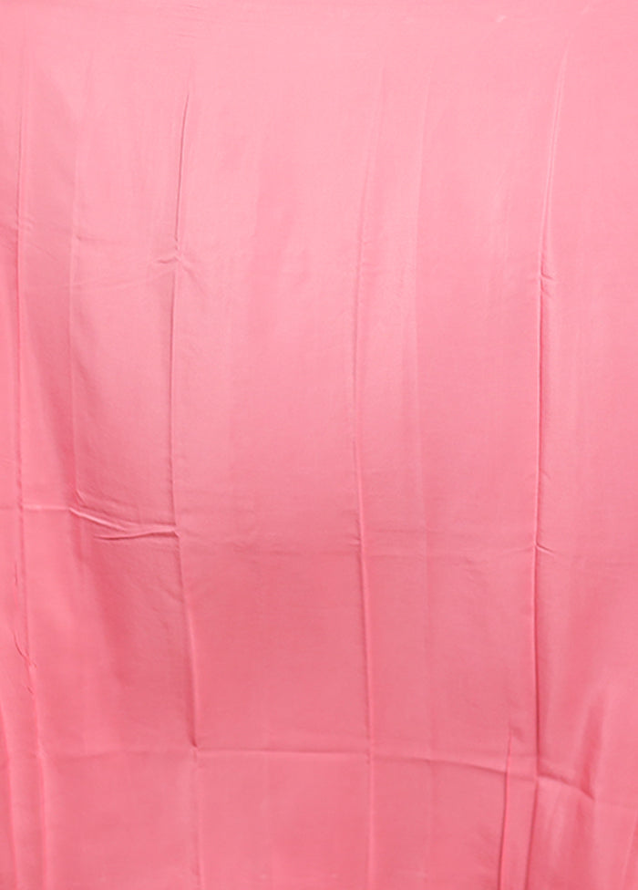 White Handloom Chiffon Pure Silk Saree With Blouse Piece